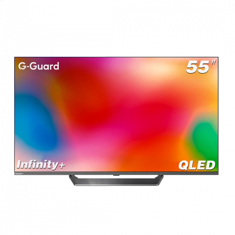 G-Guard Infinity+ CQG 55 Inch Smart 4K QLED TV, 144Hz VRR, Google TV, Dolby Atmos, Black - G-Guard